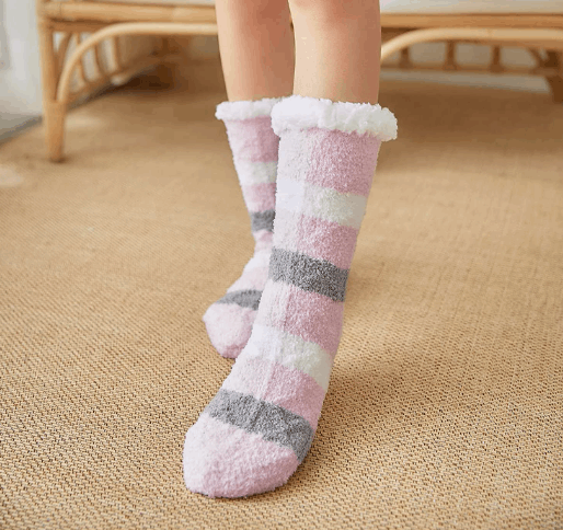 Comfy Anti Slip Ladies Comfy Socks - Pink